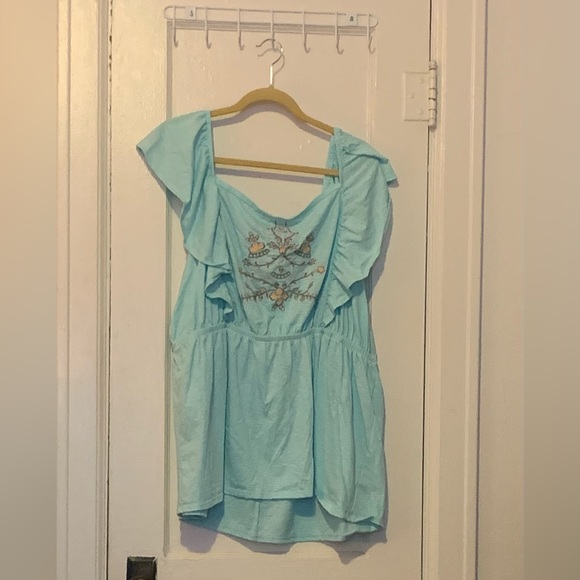 Lane Bryant Sleeveless Ruffle Strap Square Neck - Picture 2 of 6